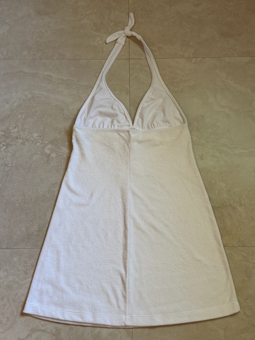 Ralph Lauren Vintage Terry White Halter Swim Coverup Dress - Picture 5 of 9
